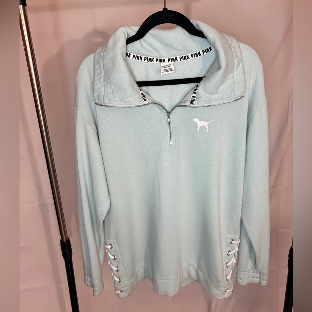 Victoria's Secret Mint Green Quarter Zip-Up